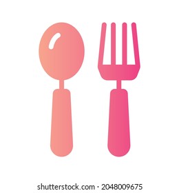 icono de gradiente de restaurante aislado en fondo blanco
