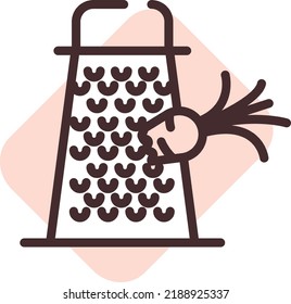 Restaurant grater, illustration, vector on a white background.