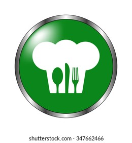 restaurant -  green vector icon