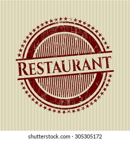 Restaurant grunge seal