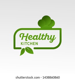 Restaurant and Home kitchen logo vector. healthy kitchen logo. 