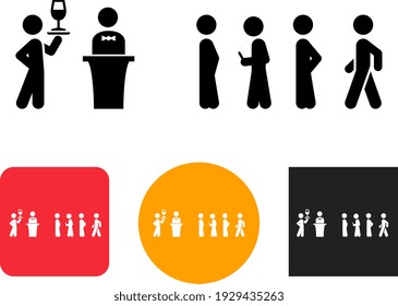 Restaurant Host Stand Desk Vector Icon