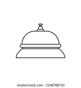 Restaurant or hotel bell simple line vector icon.