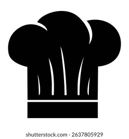 Restaurant Hotel Chef Hat silhouette icon vector illustration design on white background