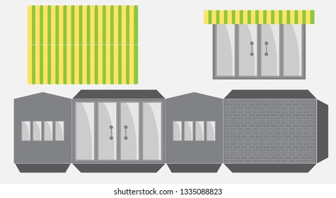 Restaurant or House Paper Model, Cut and glue