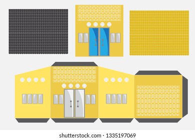 Restaurant or House Paper Model, Cut and glue