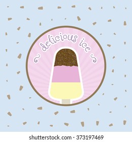 restaurant ice cream menu cover vector design template