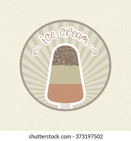 restaurant ice cream menu cover vector design template