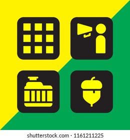 restaurant icon. 4 restaurant set with menu, promoting, food and restaurant and tools and utensils vector icons for web and mobile app