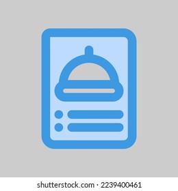 Restaurant icon in blue style about travel, use for website mobile app presentation