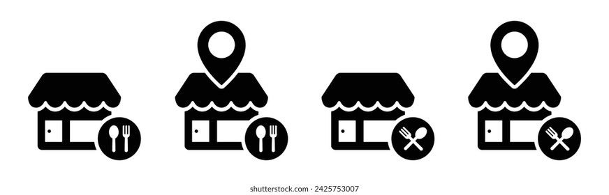 Restaurant icon. Cafe set icon, vector illustration