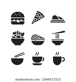 Restaurant Icon Collection. Vector illustration.