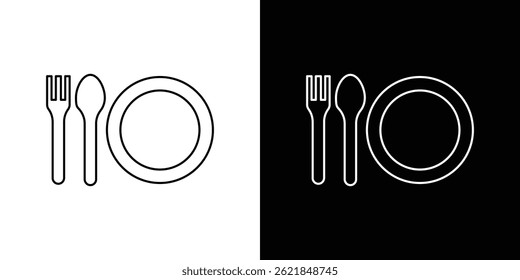 Restaurant-Symbol Konzept Strich auf weißem Hintergrund