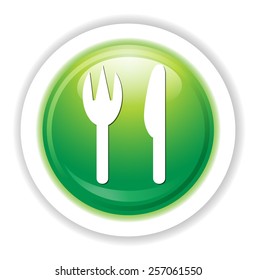 restaurant icon / cutlery  button