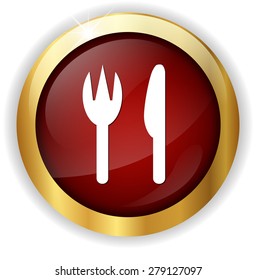restaurant icon / cutlery  button