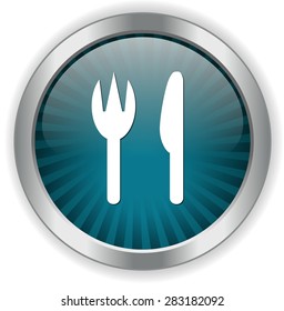 restaurant icon / cutlery  button