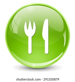 restaurant icon / cutlery  button