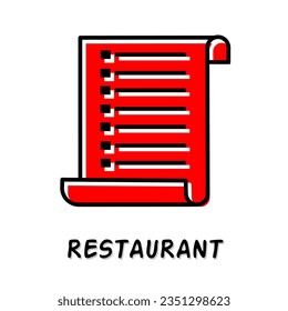 Restaurant icon design for business. Stock vector icon.