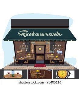 restaurant icon with a lot of details