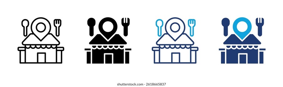 Elemento del icono del restaurante para el diseño