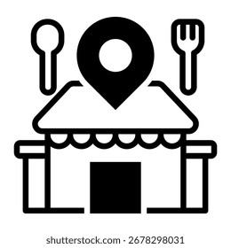 Elemento del icono del restaurante para el diseño