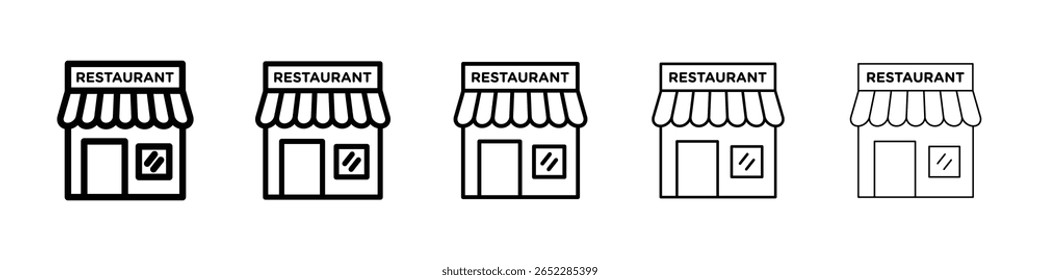 Restaurant icon filled flat sign concept for web design.