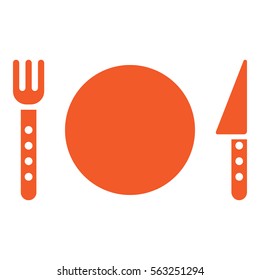 Restaurant icon - Flat design, glyph style icon - Colored