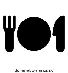 Restaurant icon - Flat design, glyph style icon - Filled black