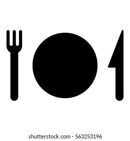Restaurant icon - Flat design, glyph style icon - Filled black