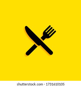 Restaurant Icon. Fork And Knife, Eat Vector Icon.