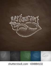 restaurant icon. Hand drawn vector illustration