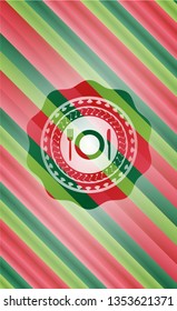 restaurant icon inside christmas badge background.