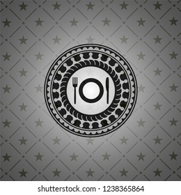 restaurant icon inside retro style black emblem