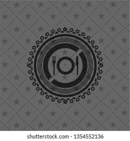 restaurant icon inside retro style black emblem