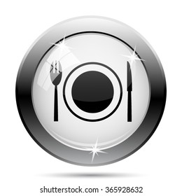 Restaurant icon. Internet button on white background. EPS10 vector.