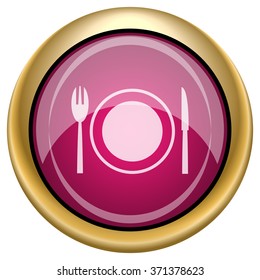 Restaurant icon. Internet button on white background. EPS10 vector.
