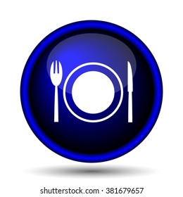 Restaurant icon. Internet button on white background. EPS10 vector