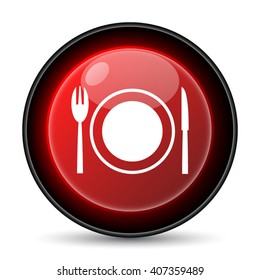 Restaurant icon. Internet button on white background. EPS10 vector
