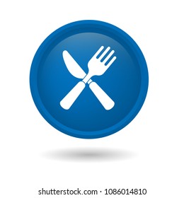restaurant icon  isolated on elegant blue round button abstract illustration