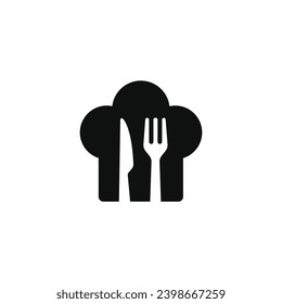 Restaurant icon isolated on white background. Fork and knife icon