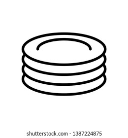 Restaurant icon isolated vector illustration. Plate of food icon vector.