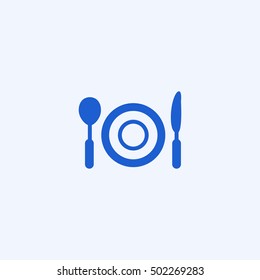 restaurant icon, isolated, white background
