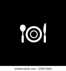 restaurant icon, isolated, white background