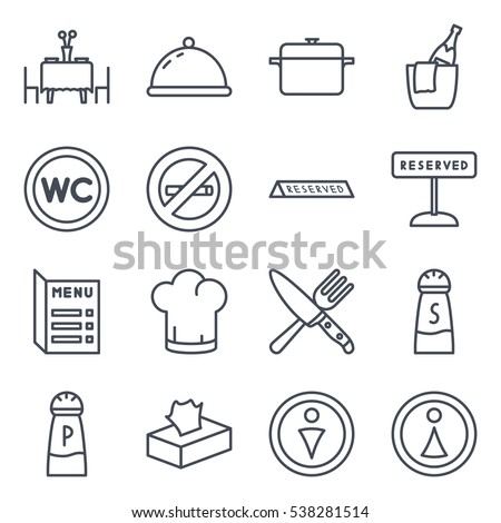Restaurant Icon Line