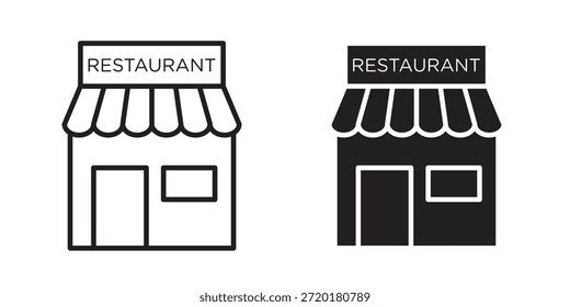 Restaurant-Symbol im Liniendesign. Einfacher Symbolvektor