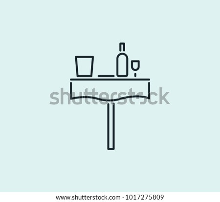 Restaurant icon line isolated on clean background. Restaurant icon concept drawing icon line in modern style. Vector illustration for your web site mobile logo app UI design.