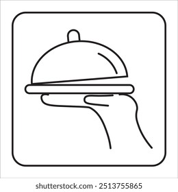 restaurant icon in line style