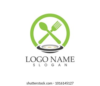 Restaurant icon logo design template