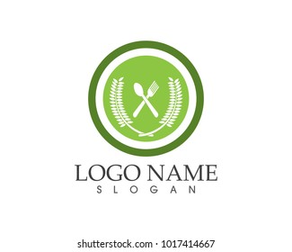 Restaurant icon logo design template