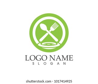 Restaurant icon logo design template
